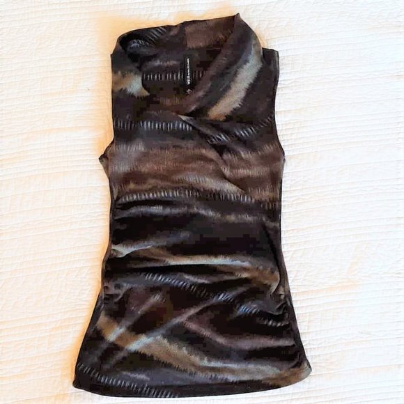 Sleeveless knit tank with ruched front - Picture 1 of 6